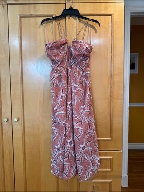 Floral Strapless Midi Dress in Dusty Rose by Gentle Fawn🍀🍀